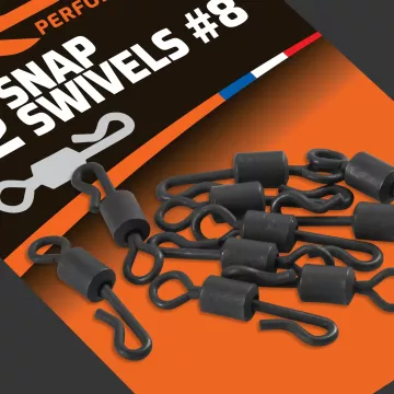 12 SNAP SWIVELS #8 - EMERILLON SWIVELS