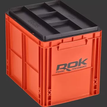 caisse de rangement avec couvercle orange